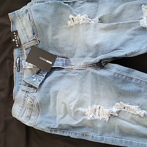 Fashion Nova distressed jeans